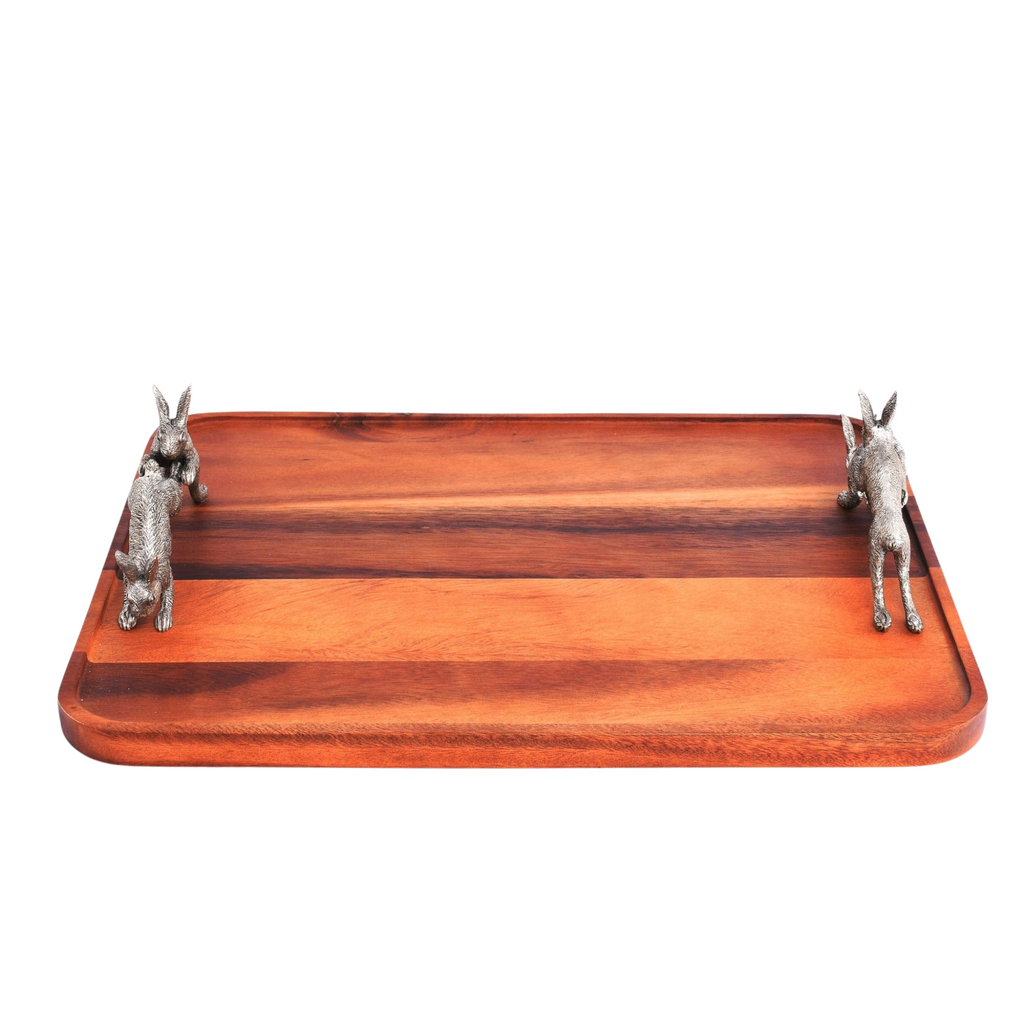 Hopping Bunny Wood Tray - The Well Appointed House