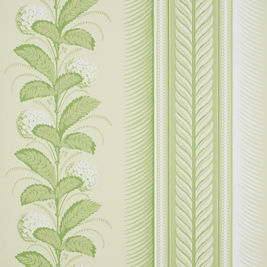 Hydrangea Drape in Green Wallpaper - The Well Appointed House