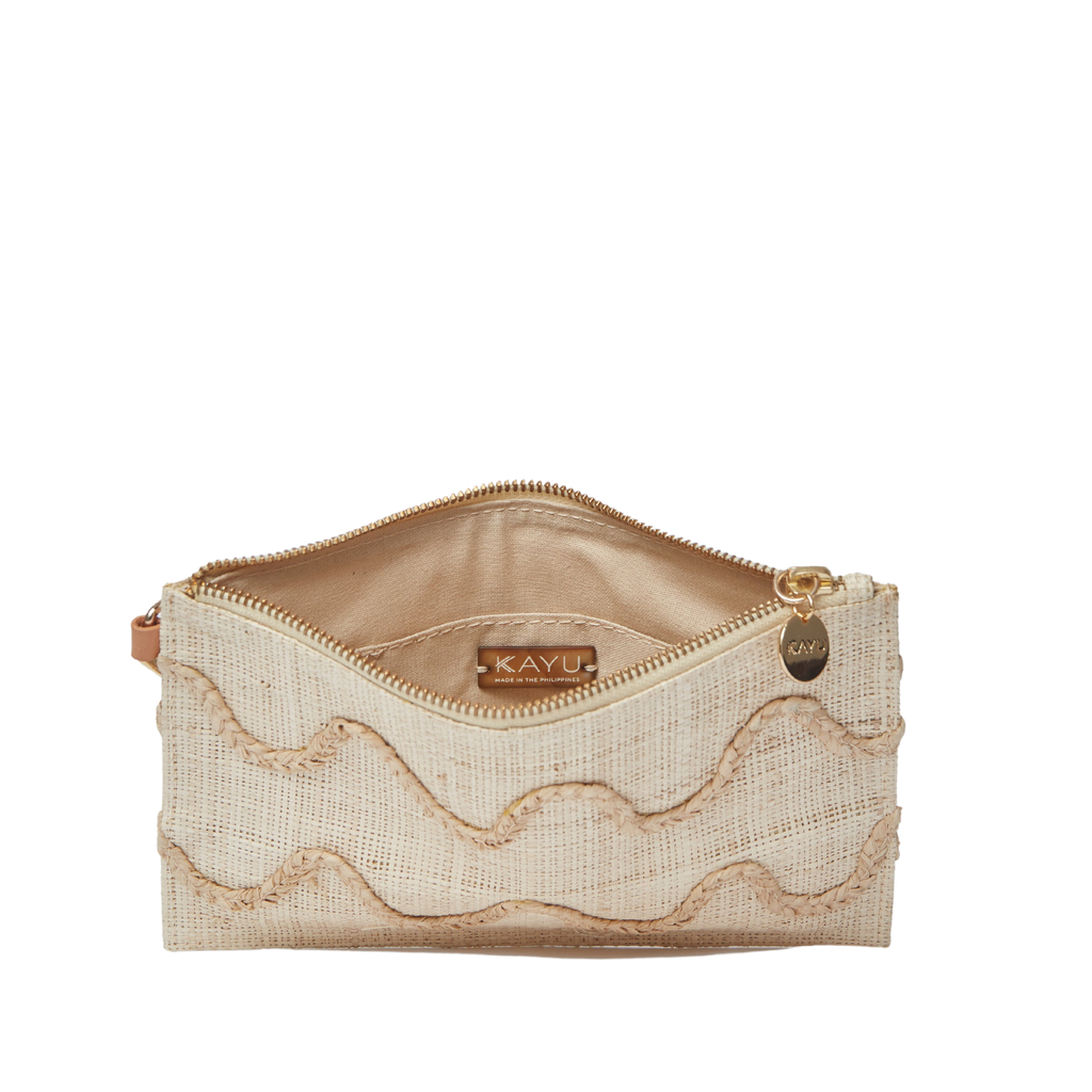 Irma Straw Pouch Wristlet Bag in Natural - the Well Appointed House