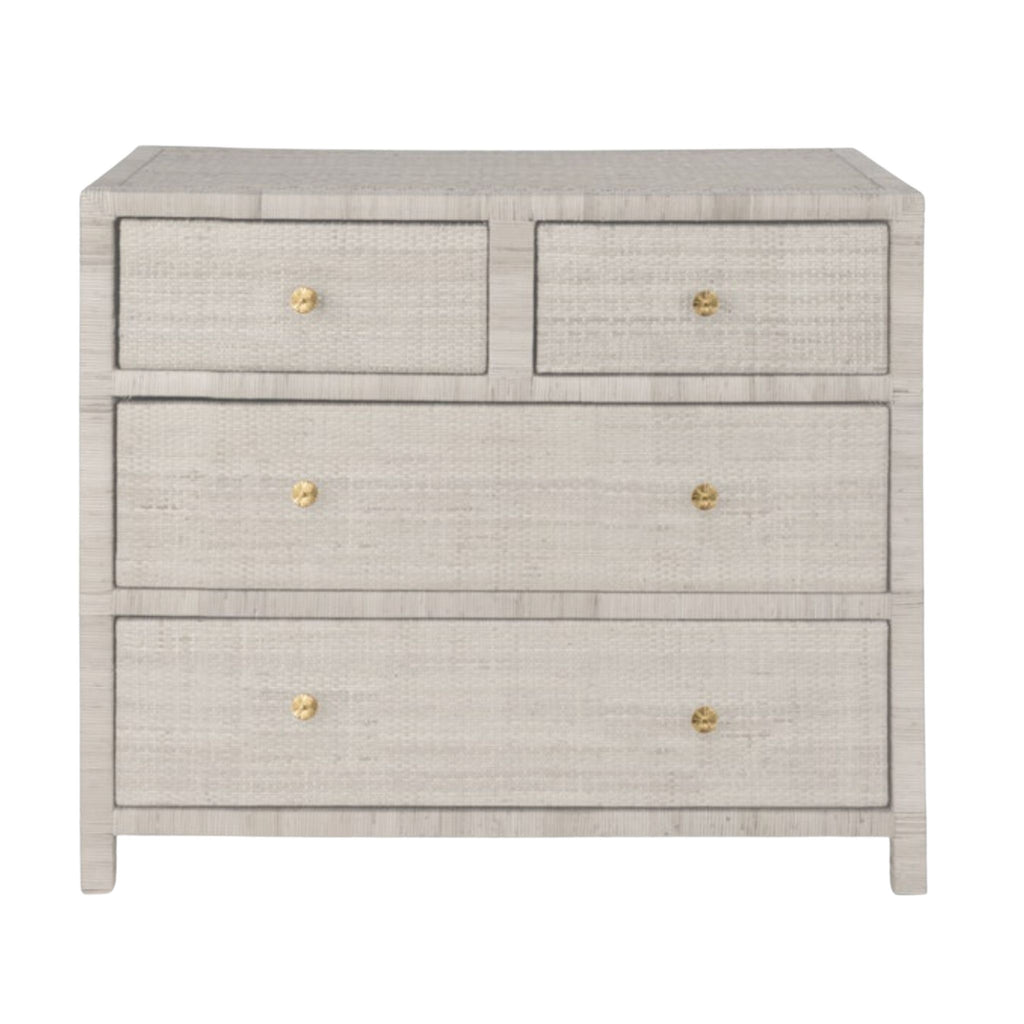 Isla Four Drawer Dresser in White - The Well Appointed House