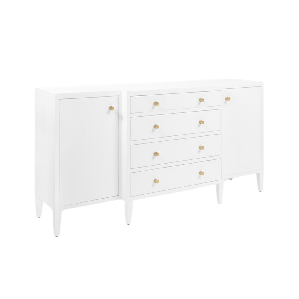 Jarin Deep Drawer Buffet in White - The Well Appointed House