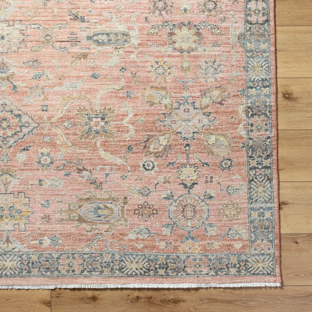 Pink & Blue Khorasan Handmade Wool Area Rug - Available in a Variety of Sizes - The Well Appointed House