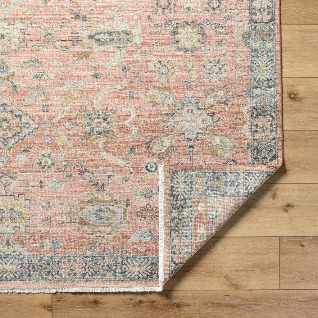 Pink & Blue Khorasan Handmade Wool Area Rug - Available in a Variety of Sizes - The Well Appointed House