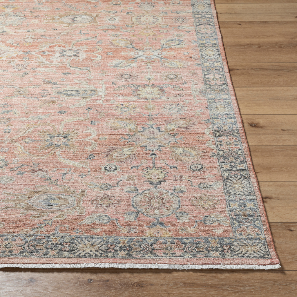 Pink & Blue Khorasan Handmade Wool Area Rug - Available in a Variety of Sizes - The Well Appointed House