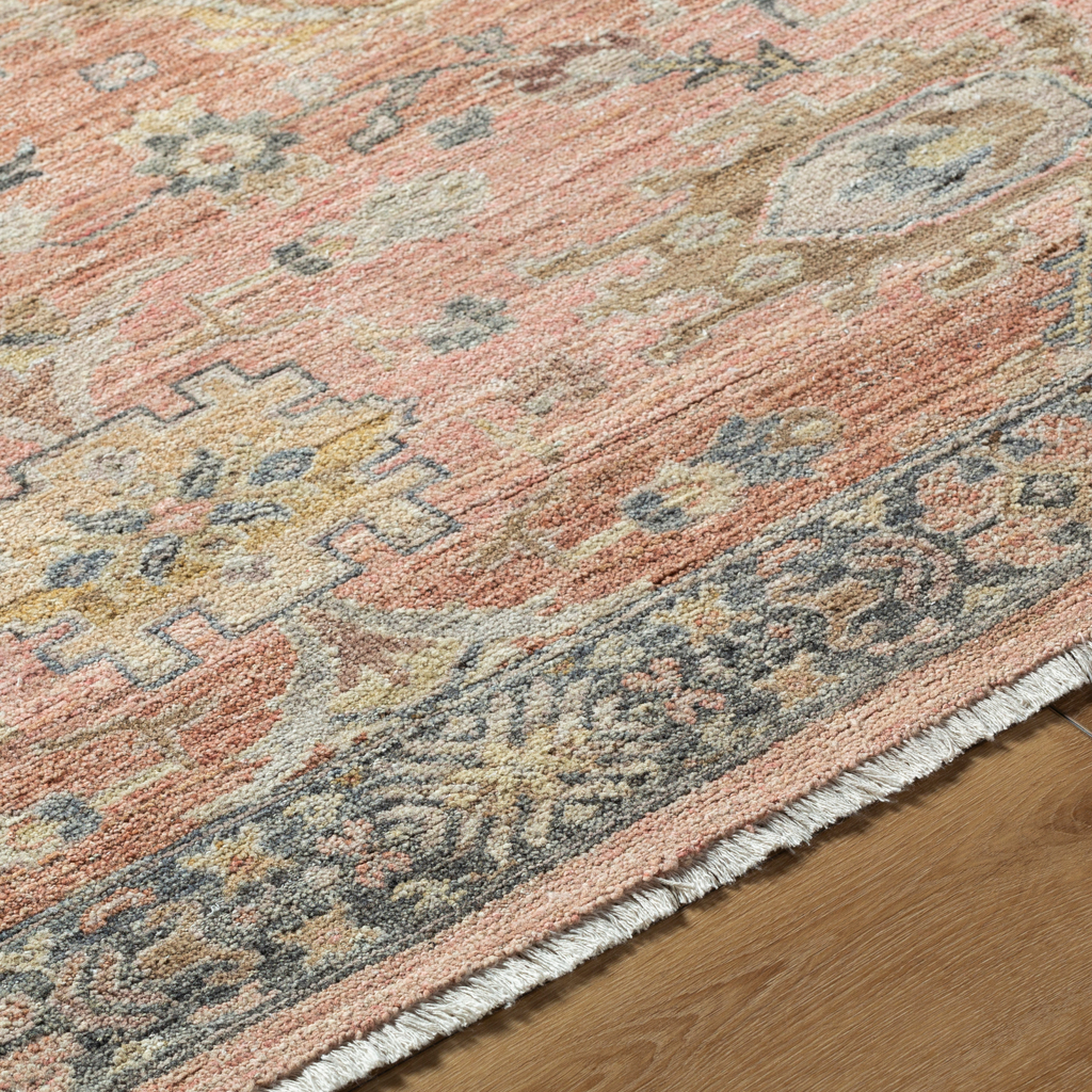 Pink & Blue Khorasan Handmade Wool Area Rug - Available in a Variety of Sizes - The Well Appointed House