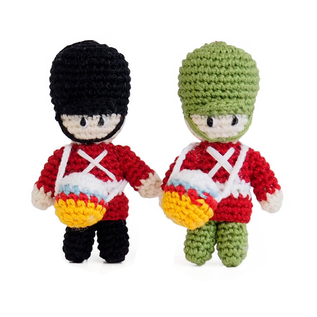 Crochet Drummer Boy Ornaments, Set of 2 - The Well Appointed House