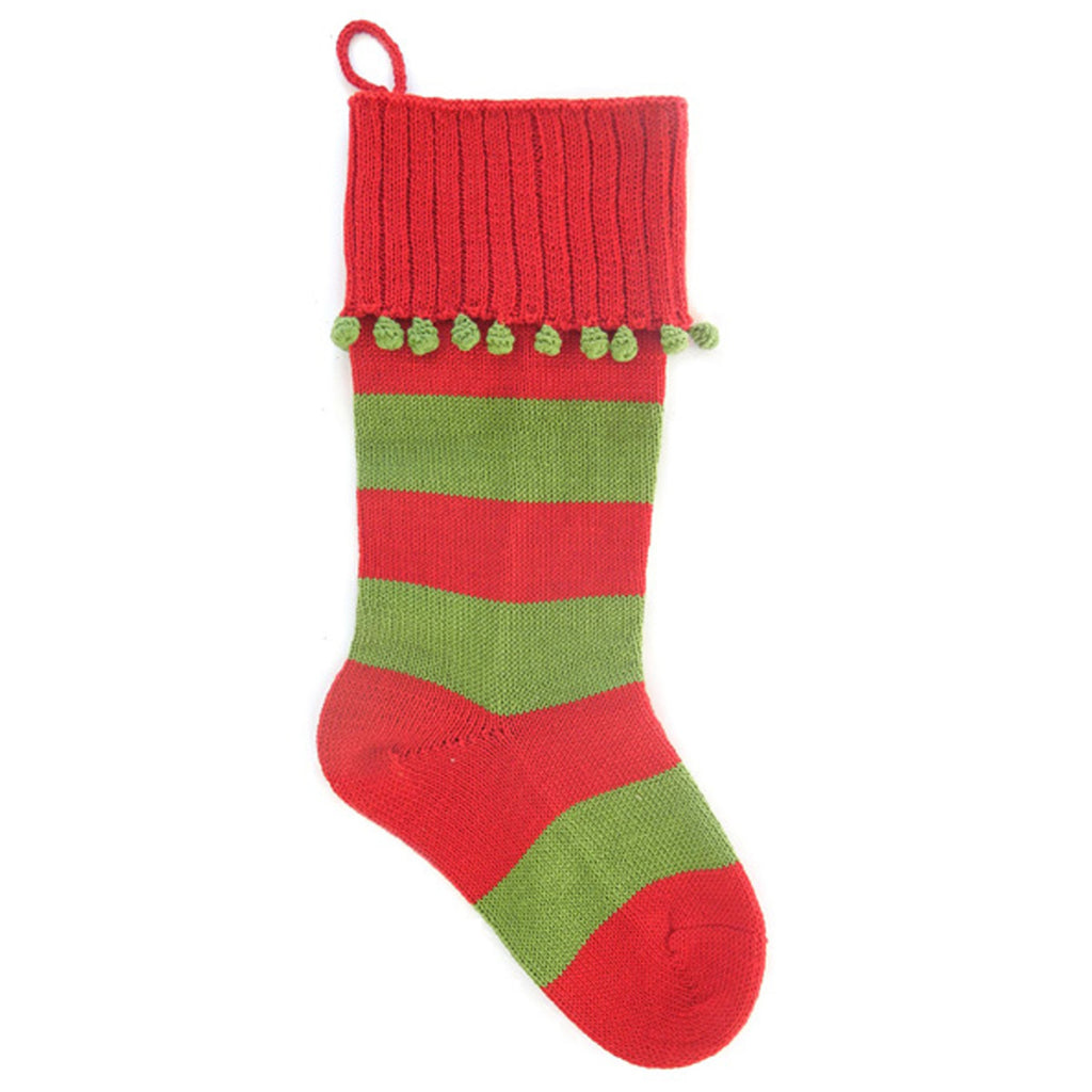 Large Stripe Rib-Cuff Stocking - The Well Appointed House