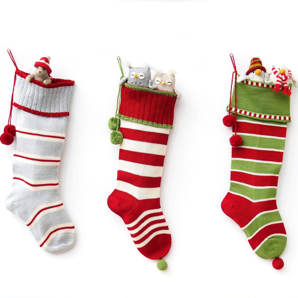 Candy Striped Rib-Cuff Stocking - The Well Appointed House