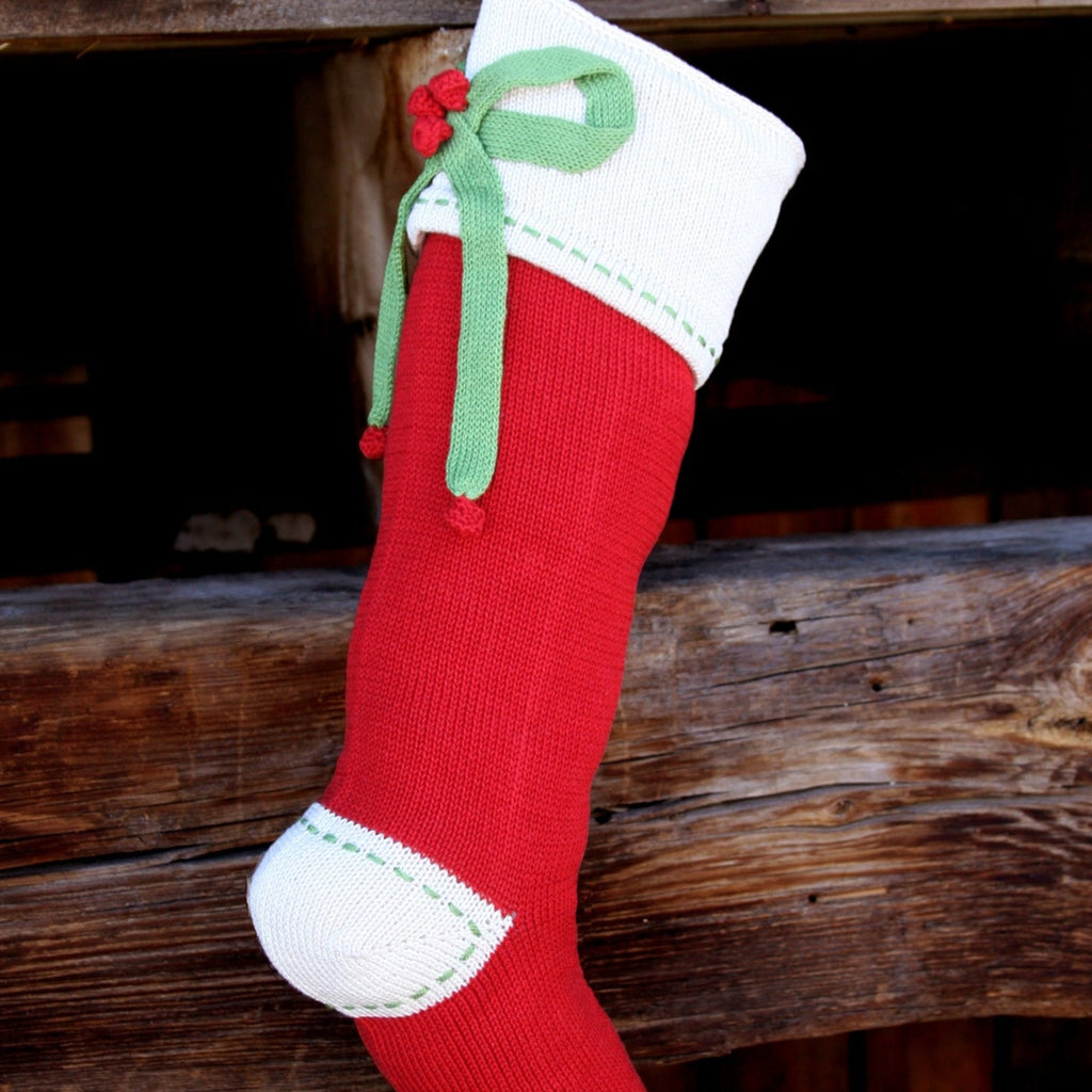 Bow Stocking in Red - The Well Appointed House