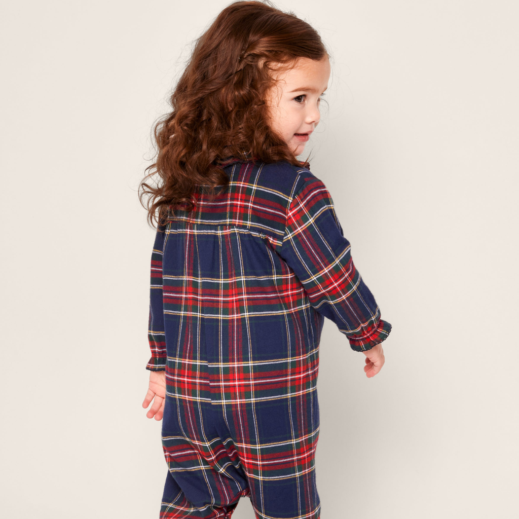 Baby's Twill Madeline Romper in Windsor Tartan - The Well Appointed House