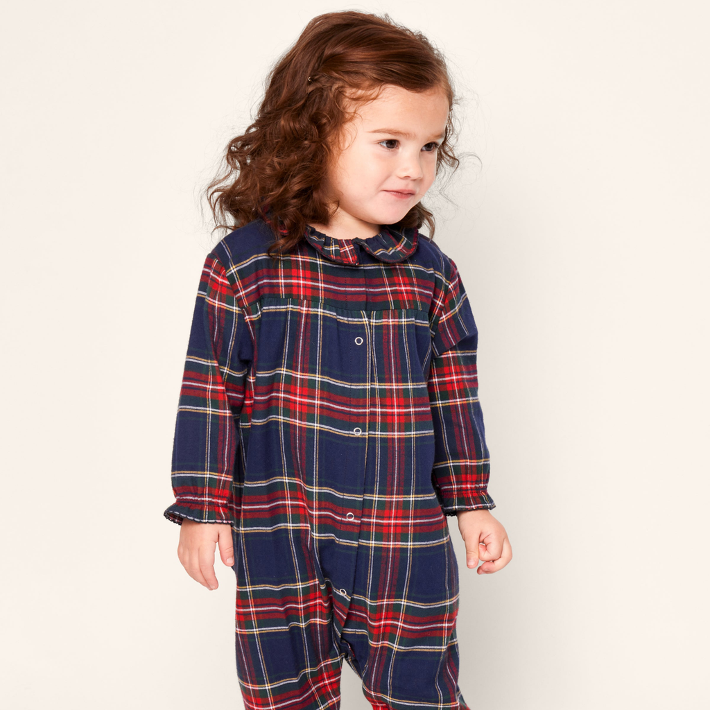 Baby's Twill Madeline Romper in Windsor Tartan - The Well Appointed House