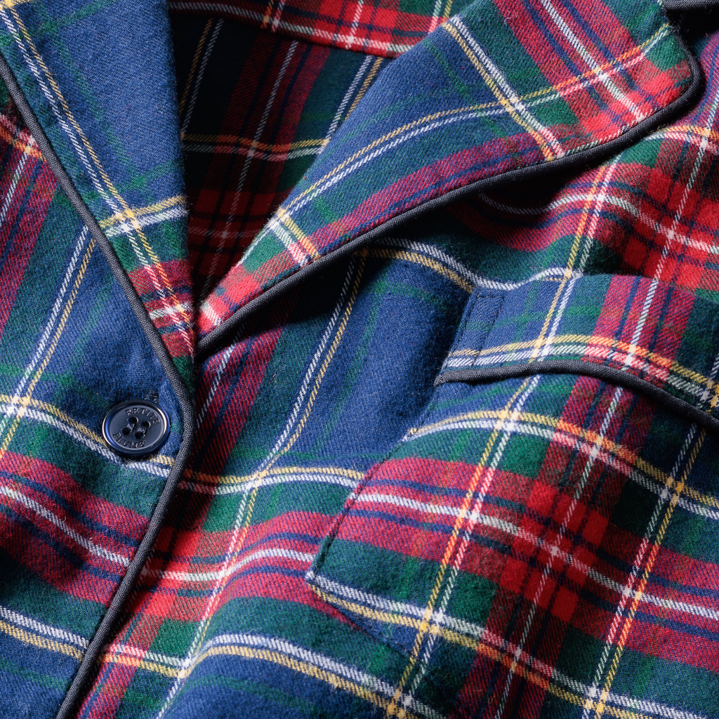 Kid's Brushed Cotton Pajama Set in Windsor Tartan - The Well Appointed House