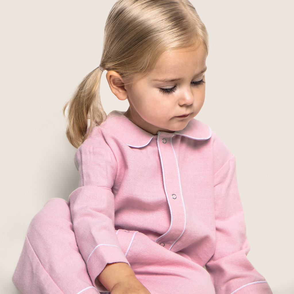 Baby's Flannel Cambridge Romper in Pink - The Well Appointed House