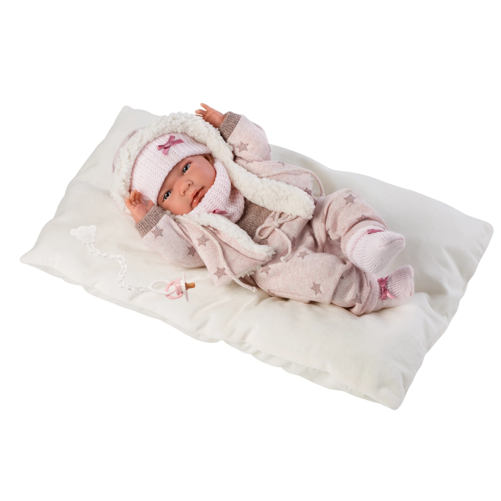 15.7" Newborn Doll Layla with Cushion - The Well Appointed House