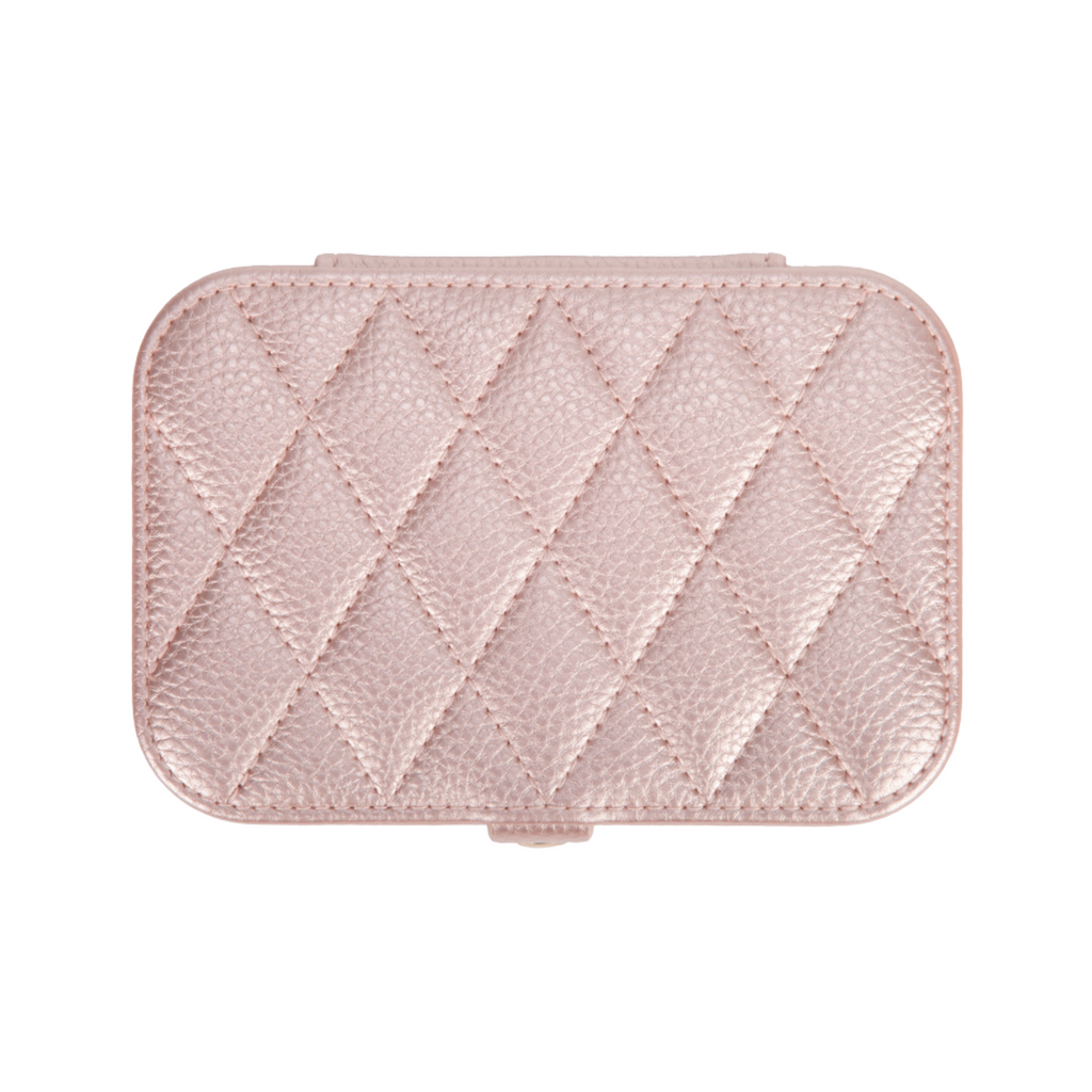 Leah Quilted Travel Jewelry Organizer in Blush - The Well Appointed House