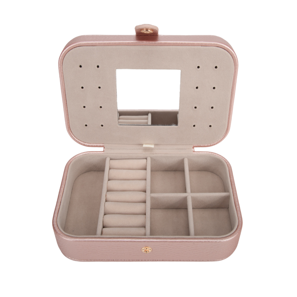 Leah Quilted Travel Jewelry Organizer in Blush - The Well Appointed House