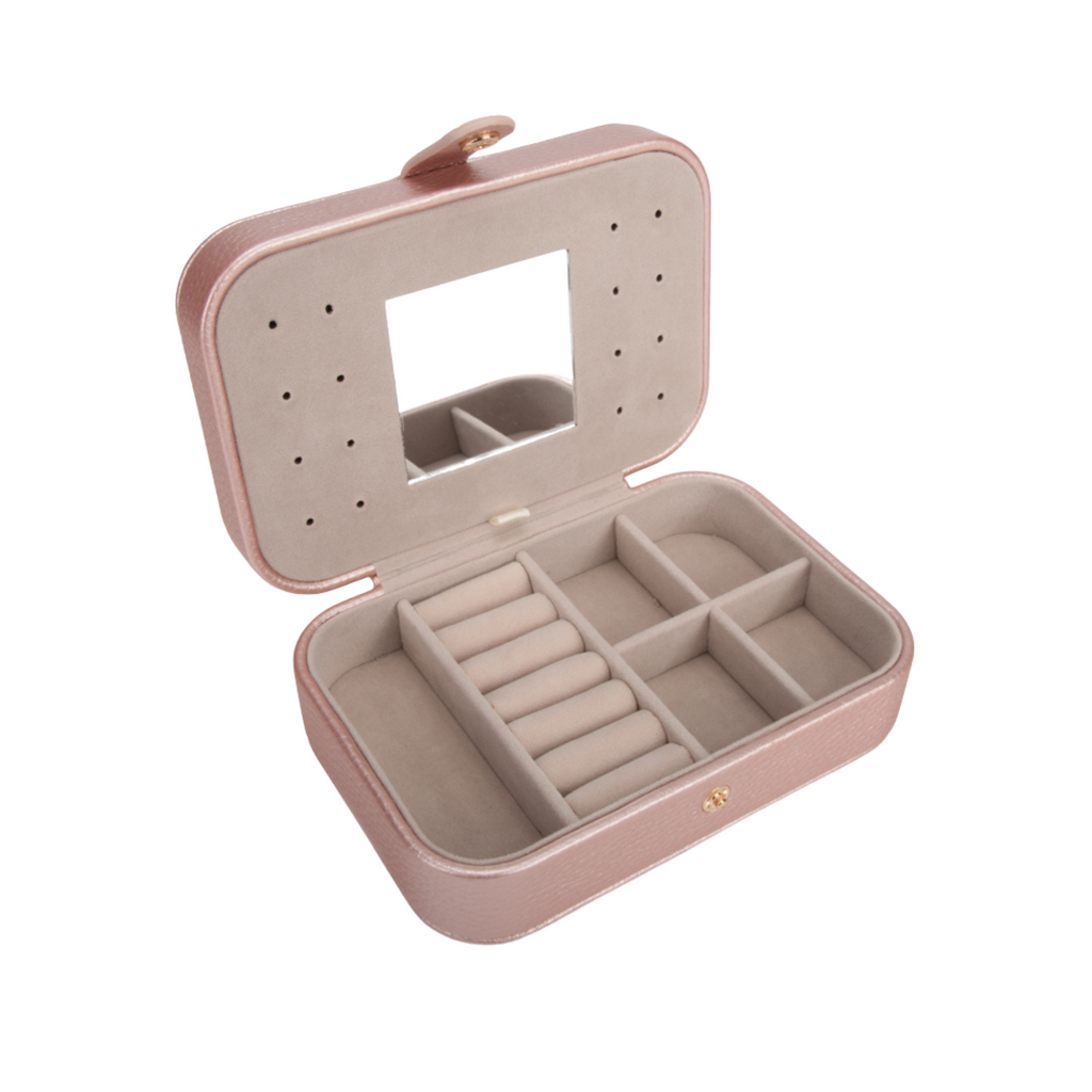 Leah Quilted Travel Jewelry Organizer in Blush - The Well Appointed House