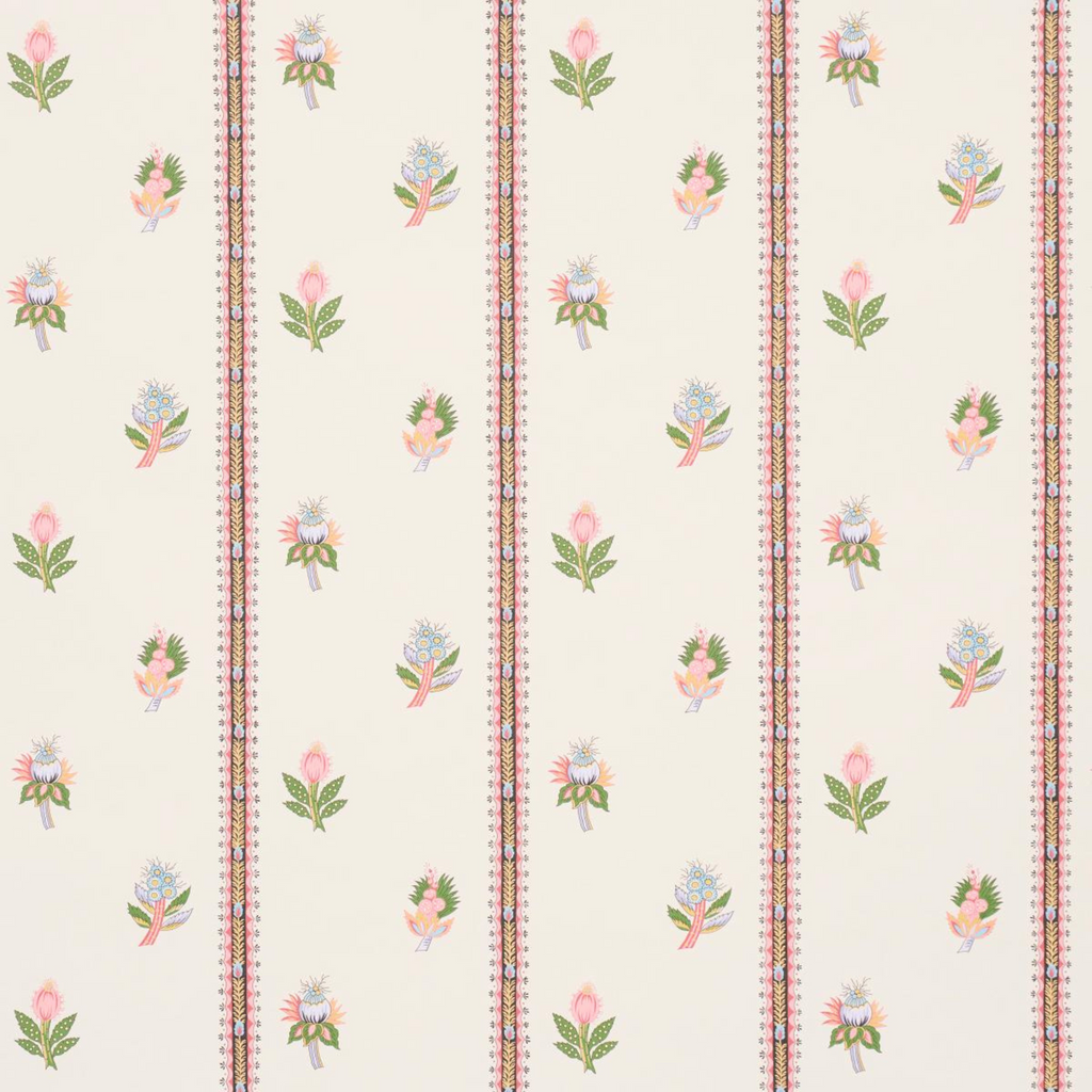 Les Fleurs Exotiques in Antique Rose Wallpaper - The Well Appointed House