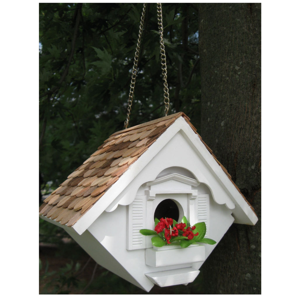 Little White Cottage Birdhouse-The Well Appointed House