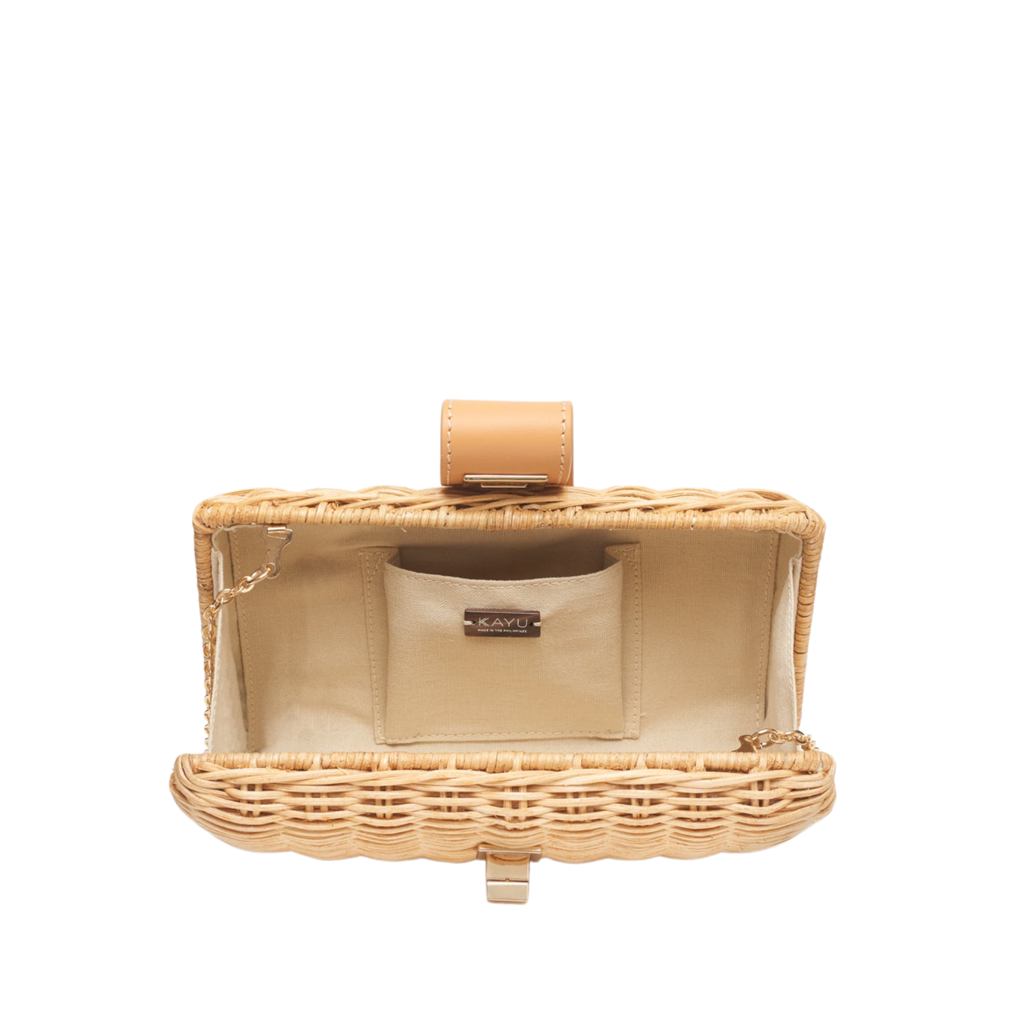 Lou Wicker Straw Clutch Bag in Natural - The Well Appointed House