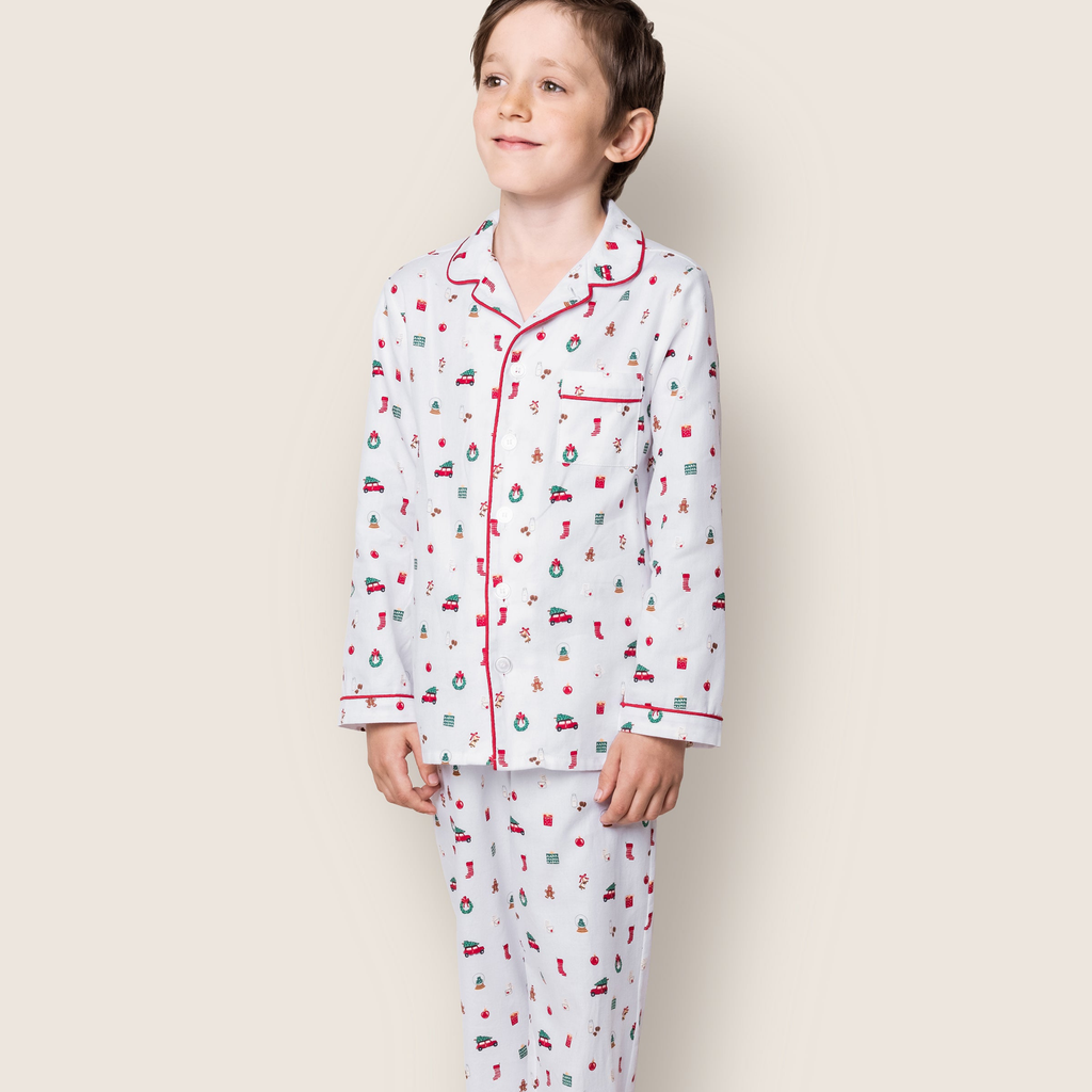 Kid's Twill Pajama Set in Winter Nostalgia - The Well Appointed House