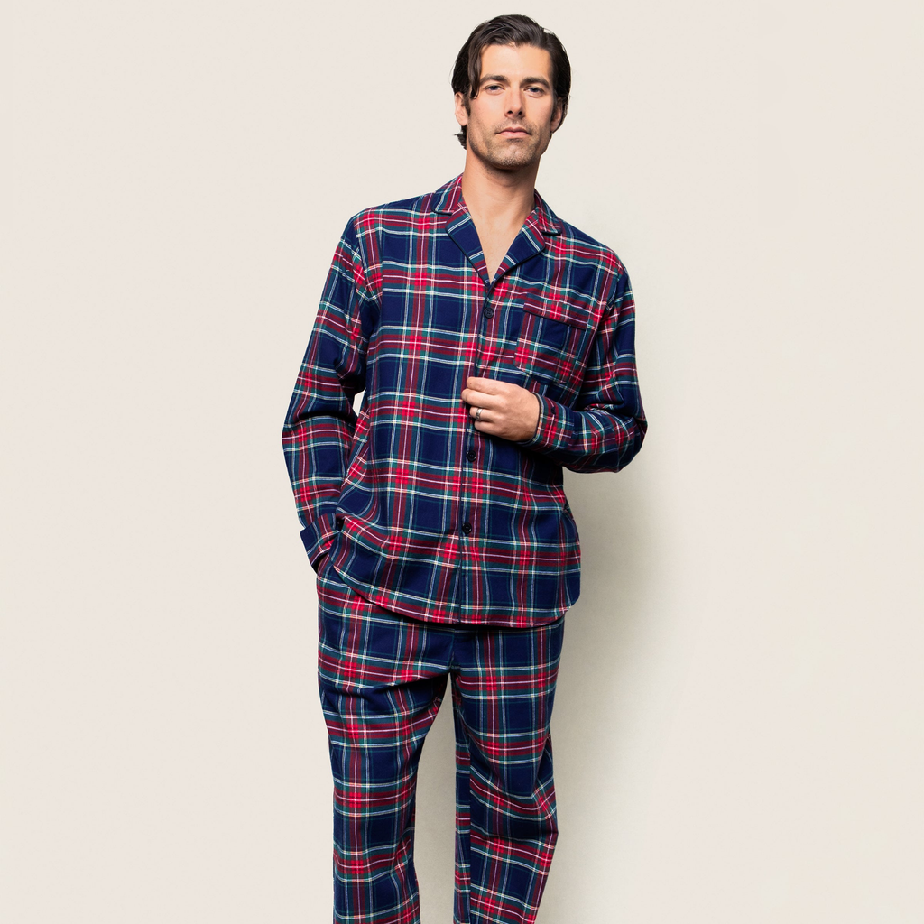 Men's Brushed Cotton Pajama Set in Windsor Tartan - The Well Appointed House