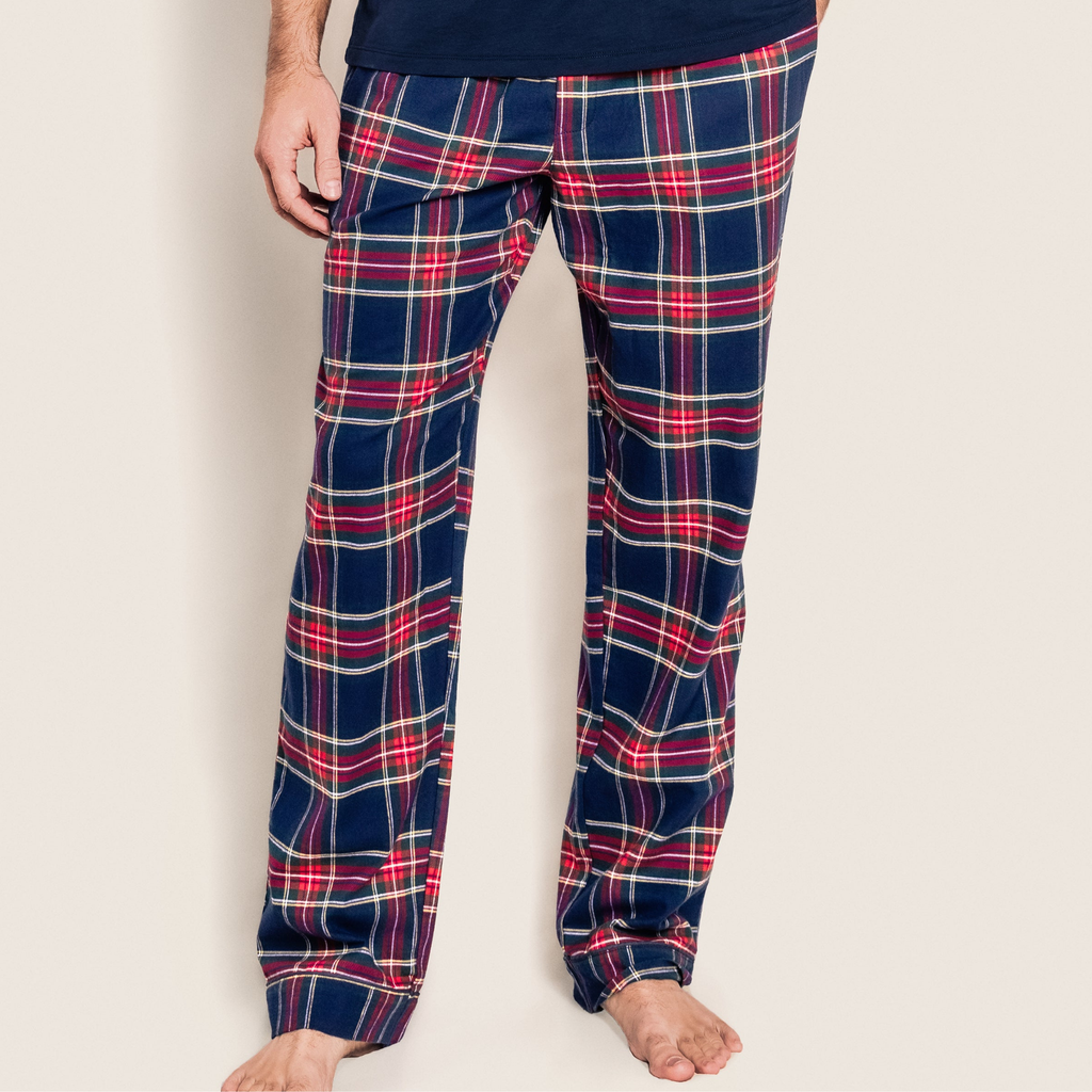 Men's Brushed Cotton Pants in Windsor Tartan - The Well Appointed House