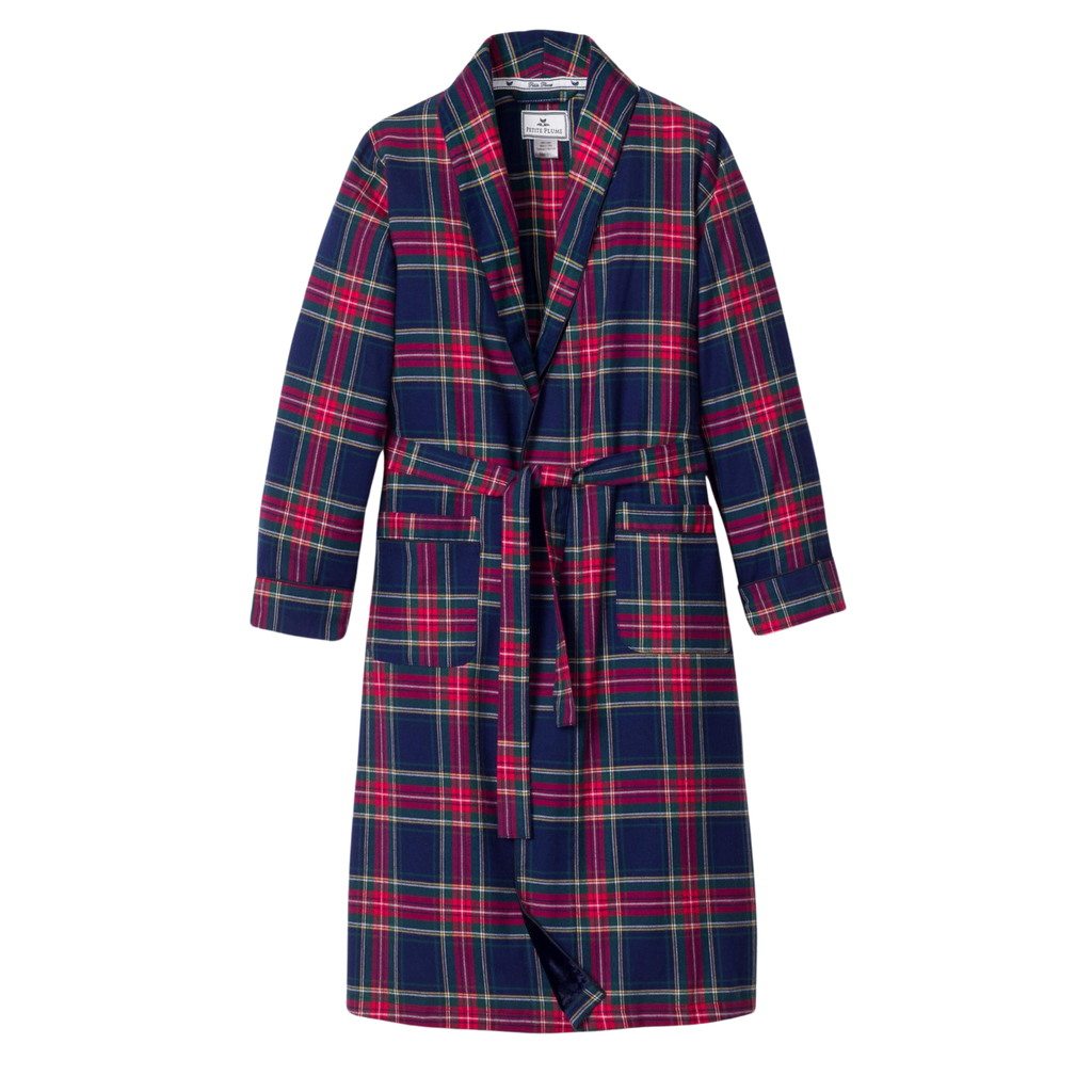 Men's Brushed Cotton Robe in Windsor Tartan - The Well Appointed House