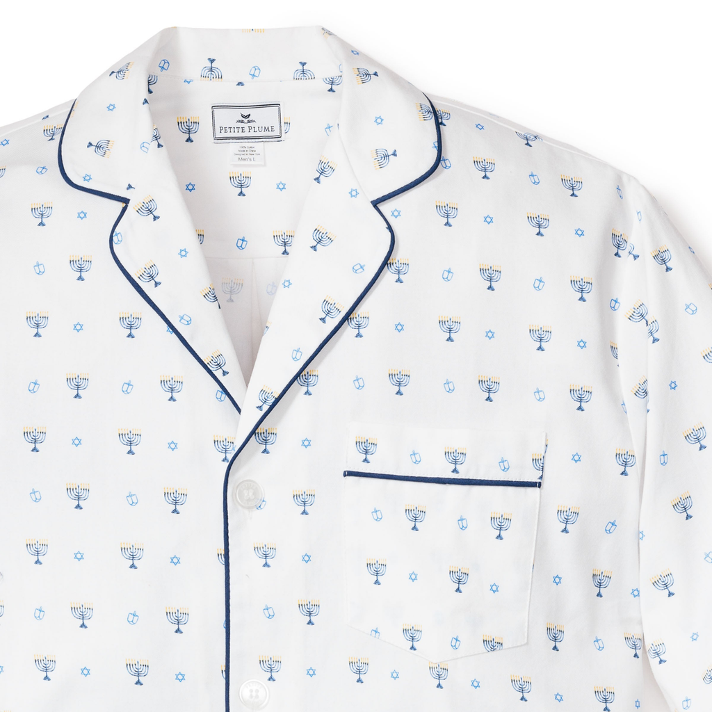 Men's Twill Pajama Set in Happy Hanukkah - The Well Appointed House