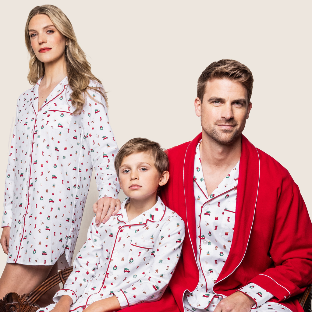 Men's Twill Pajama Set in Winter Nostalgia - The Well Appointed House