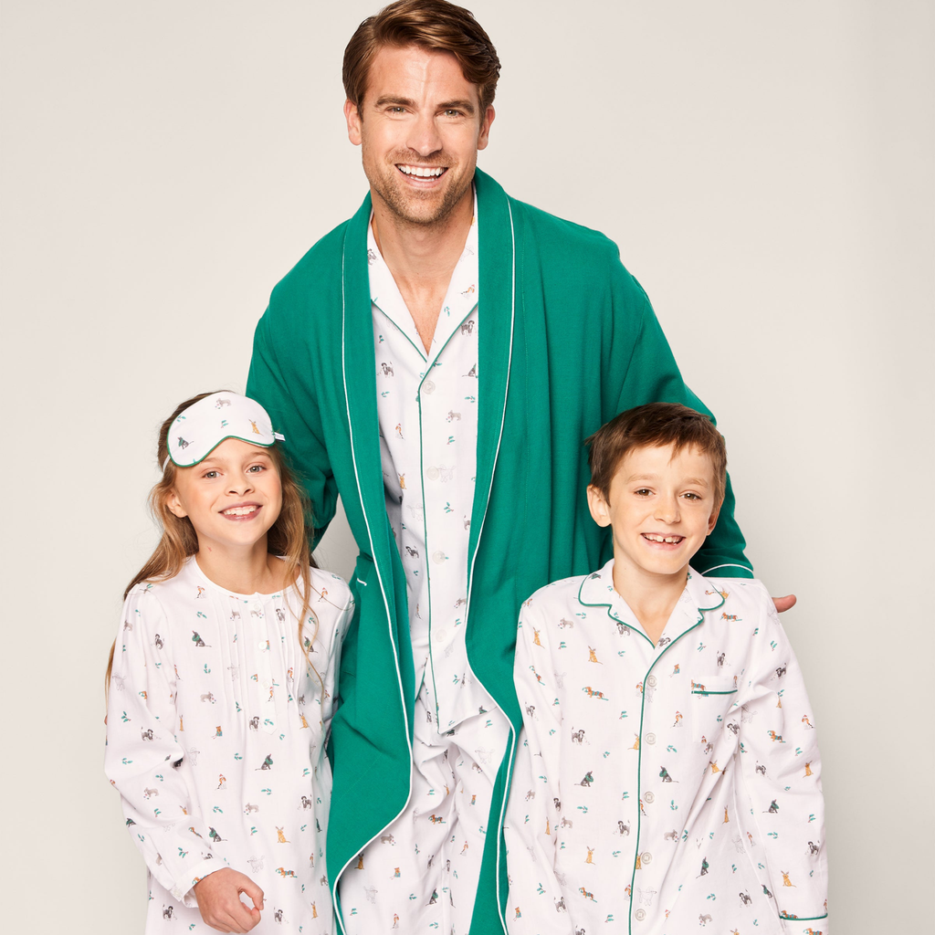 Kid's Twill Pajama Set in Jingle Paws - The Well Appointed House