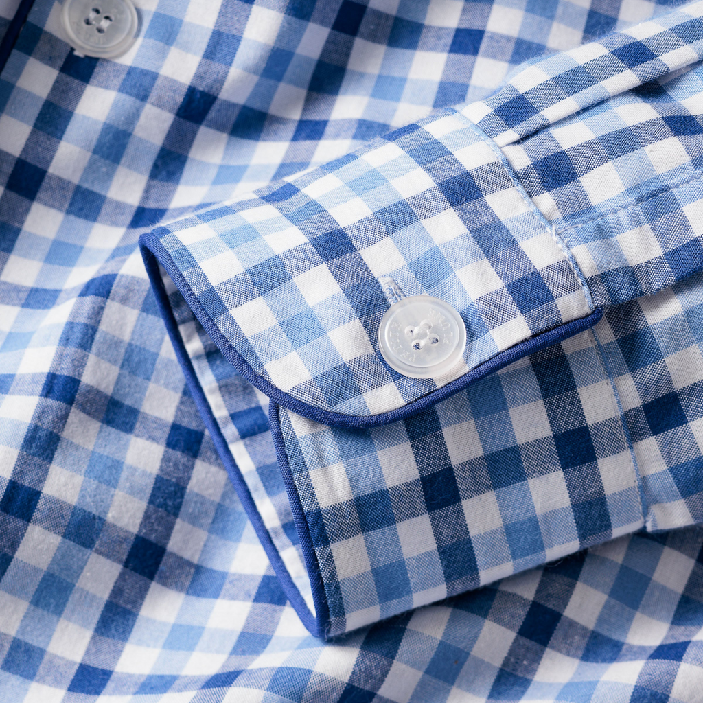Men's Twill Pajama Set in Royal Blue Gingham - The Well Appointed House