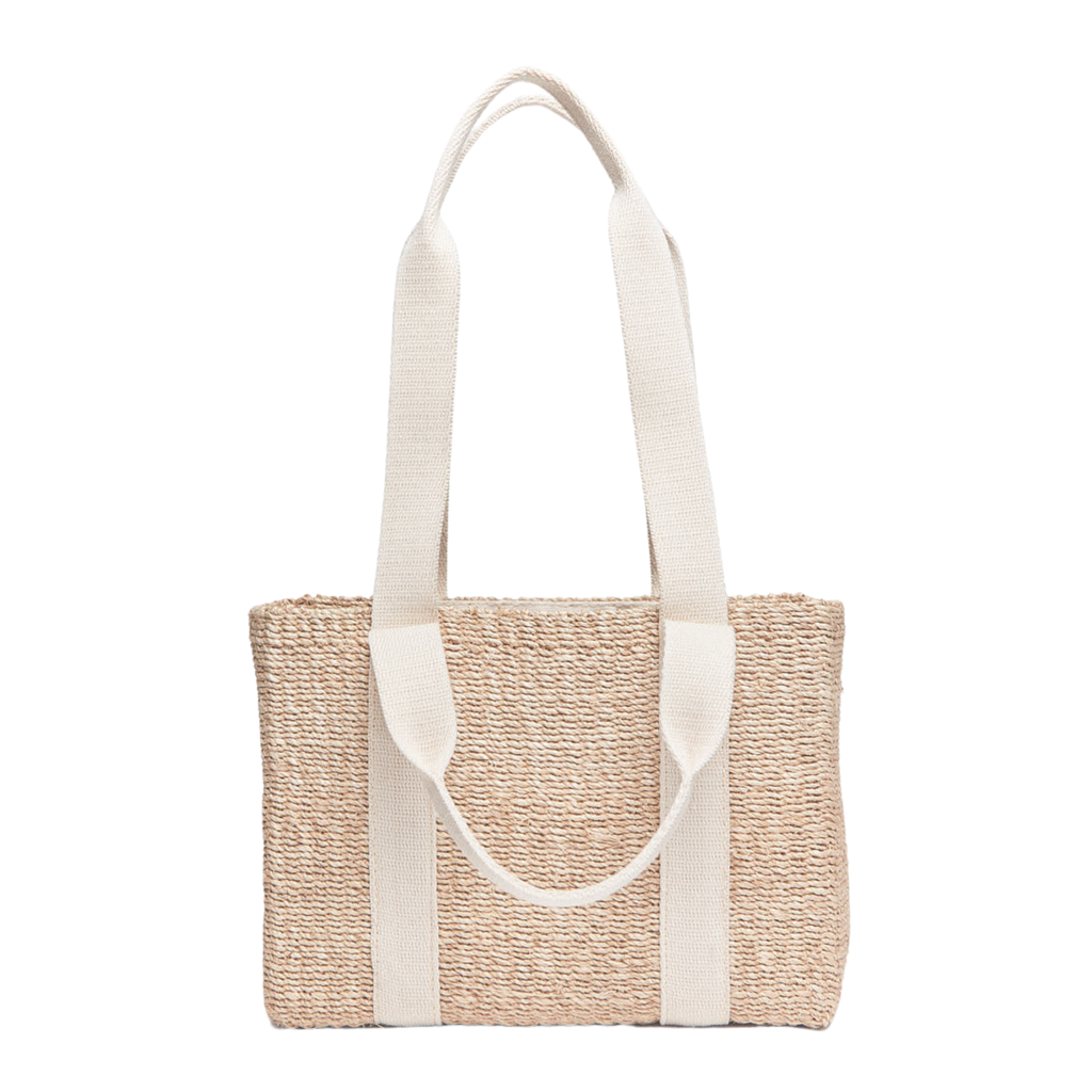 Mini Cherry Straw Tote Bag in Natural - The Well Appointed House