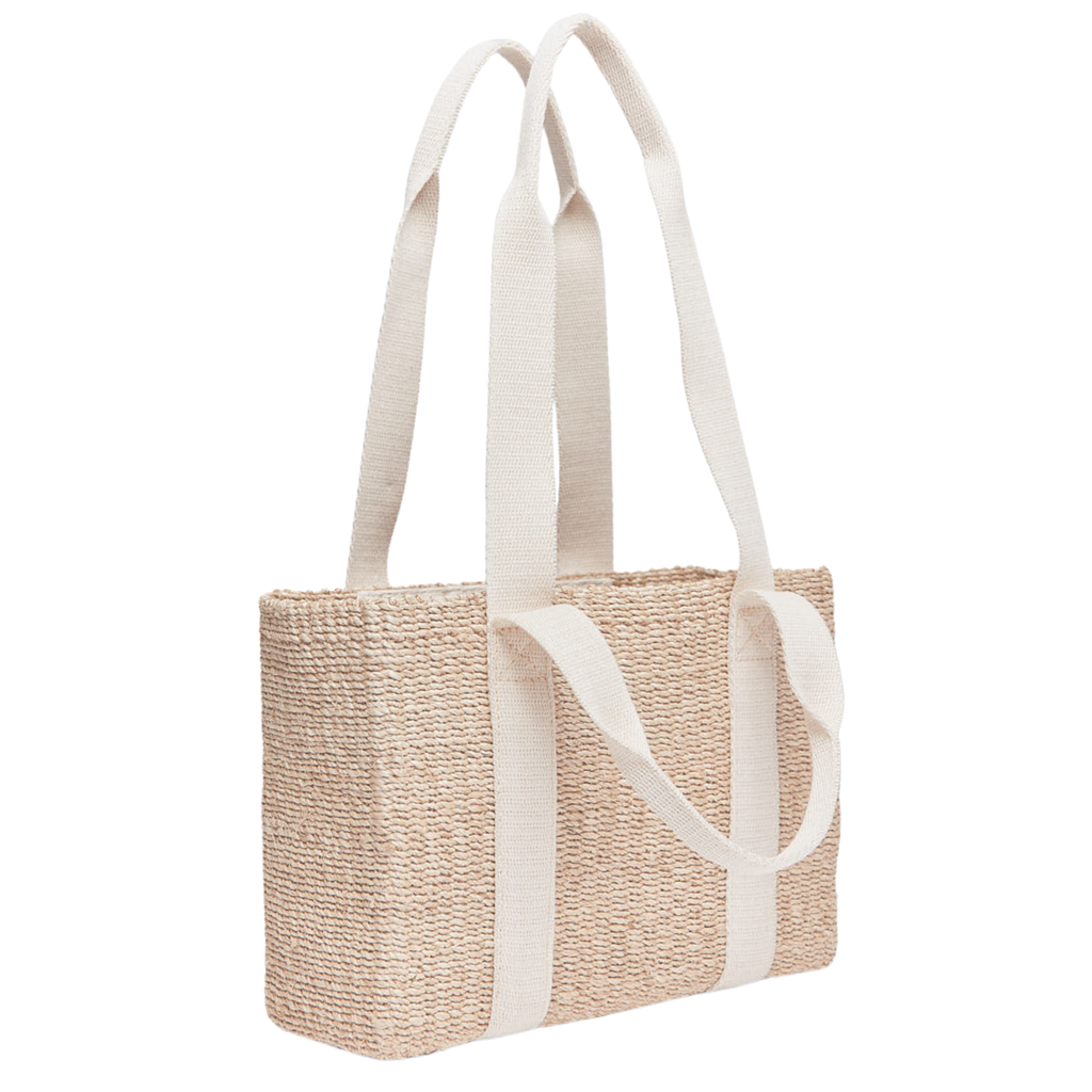 Mini Cherry Straw Tote Bag in Natural - The Well Appointed House