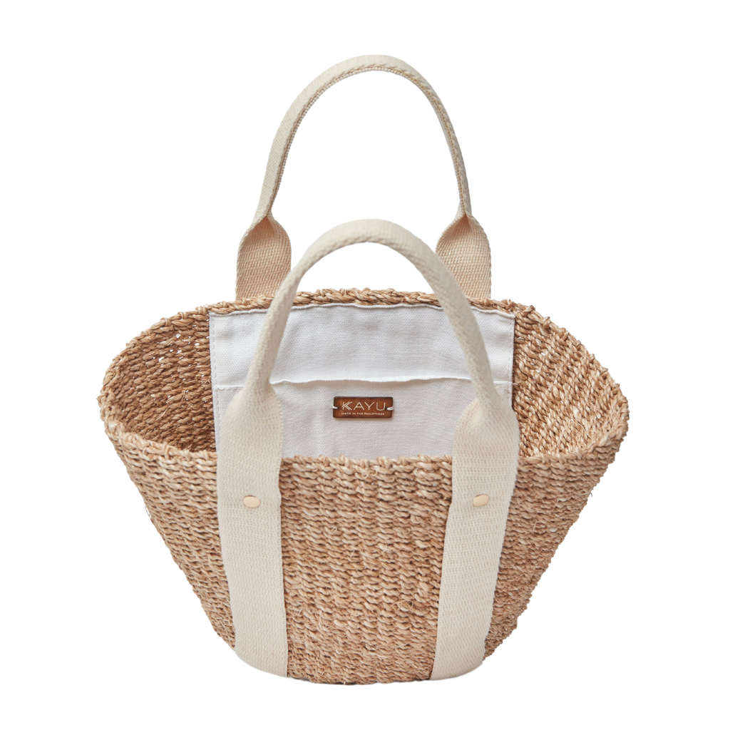 Mini Toci Straw Tote Bag in Ivory - The Well Appointed House