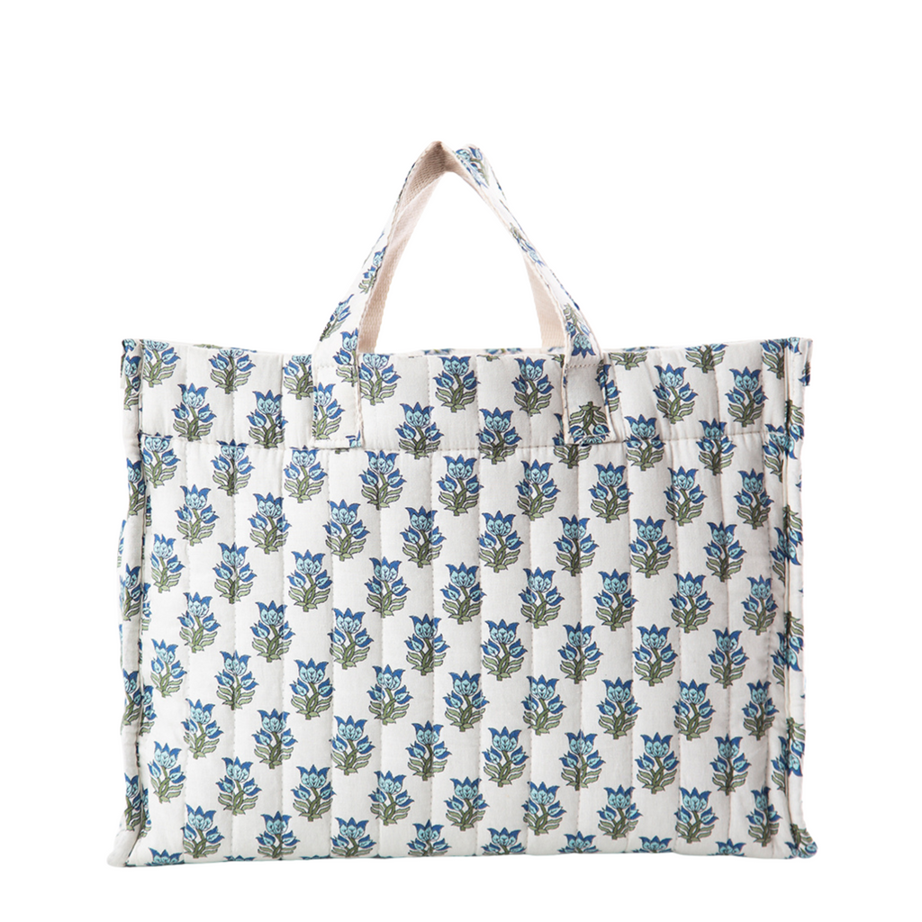 Monogrammed Block Print Tote - The Well Appointed House
