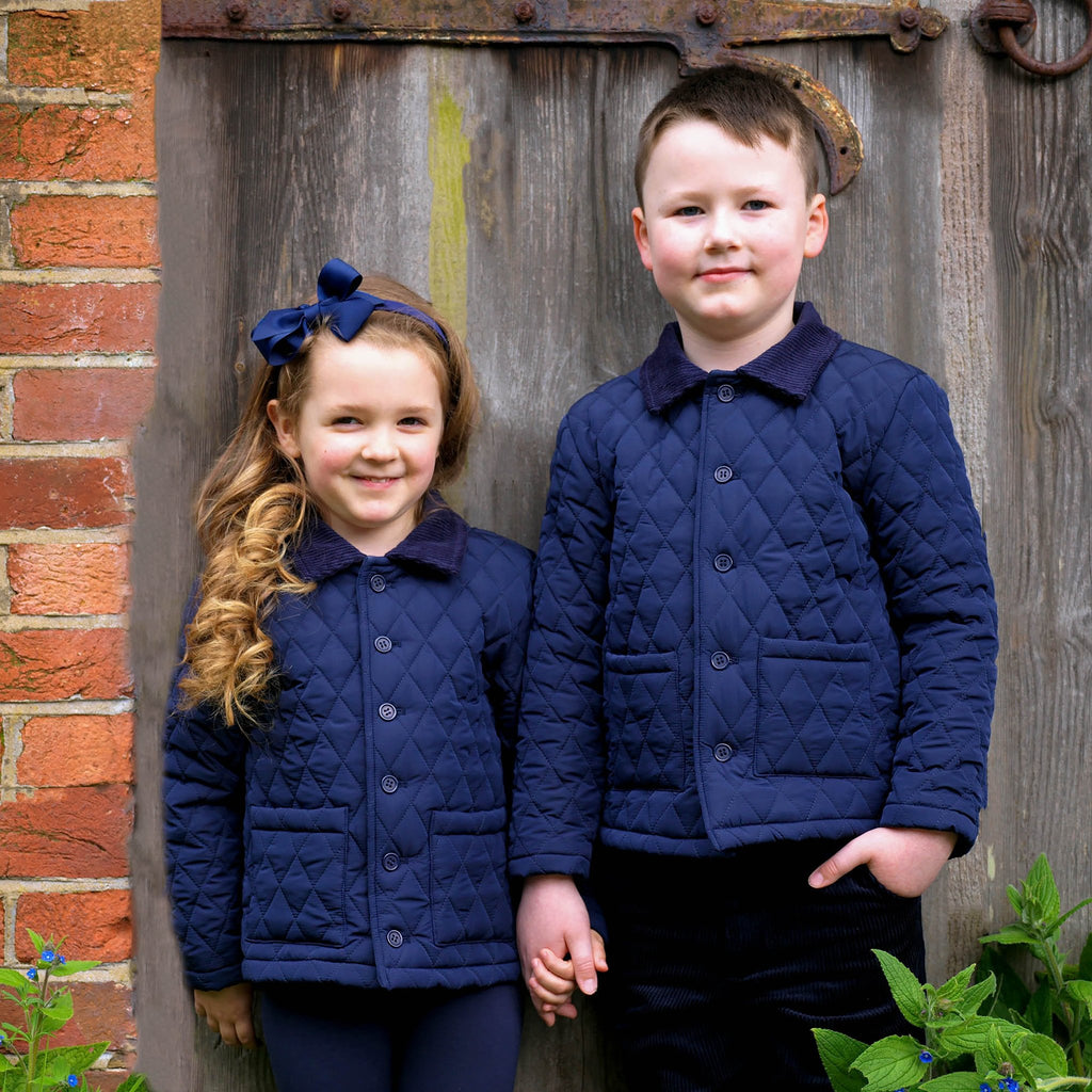 Navy Quilted Jacket - The Well Appointed House