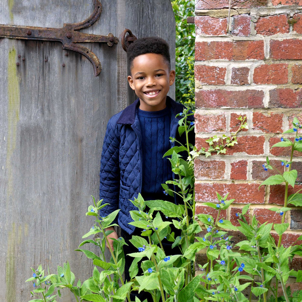 Navy Quilted Jacket - The Well Appointed House