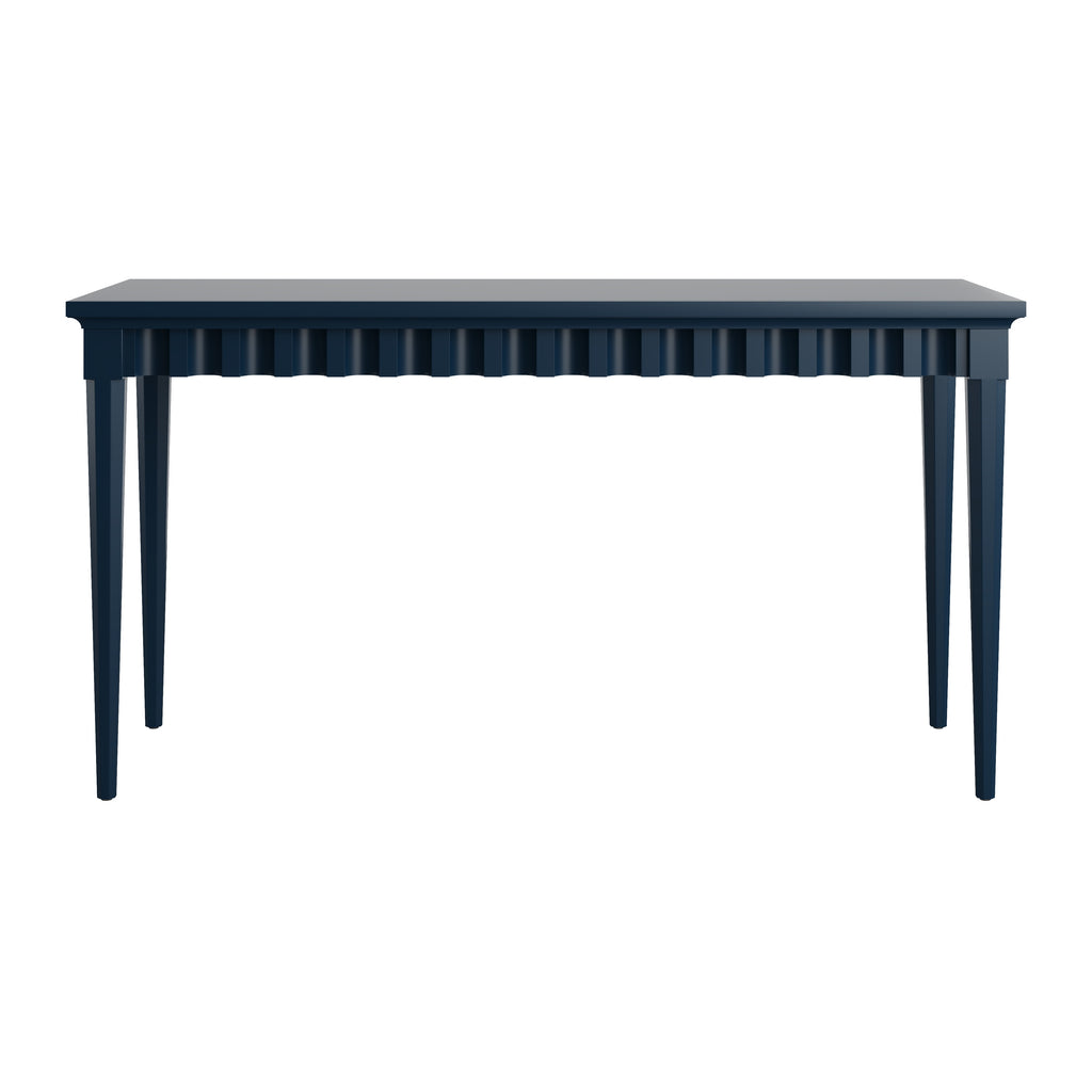 Custom Painted Scalloped Console Table - Well Appointed House