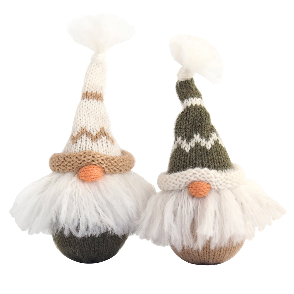 Gnome with Nordic Hat Ornament, Set of 2 - The Well Appointed House