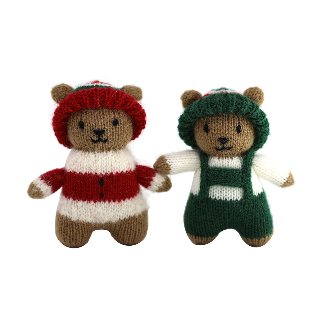 Swiss Christmas Bears Ornaments, Set of 2  - The Well Appointed House