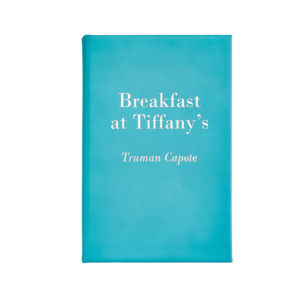 Personalize Breakfast at Tiffany's Robin's Egg Blue Bonded Leather Book - The Well Appointed House