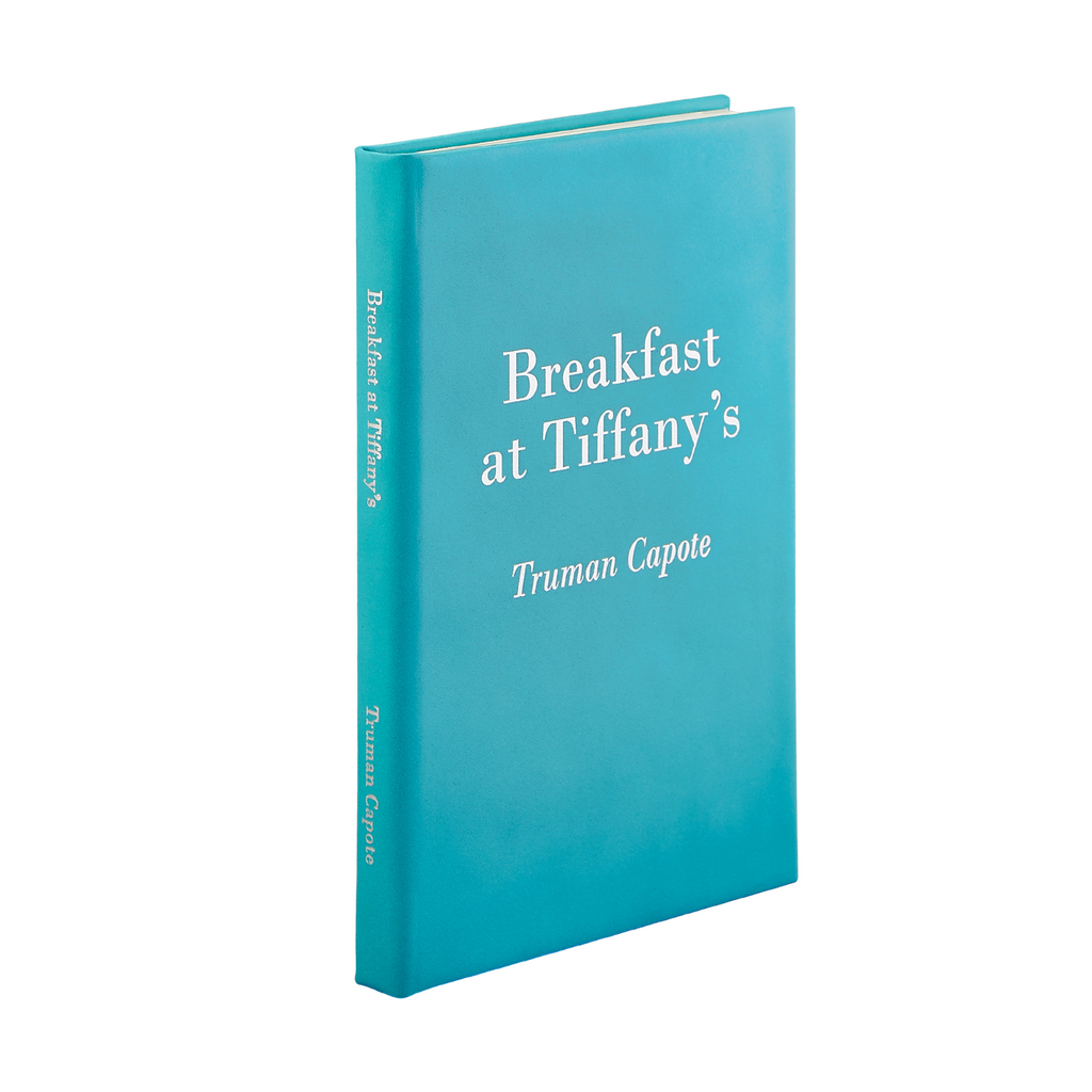 Personalize Breakfast at Tiffany's Robin's Egg Blue Bonded Leather Book - The Well Appointed House