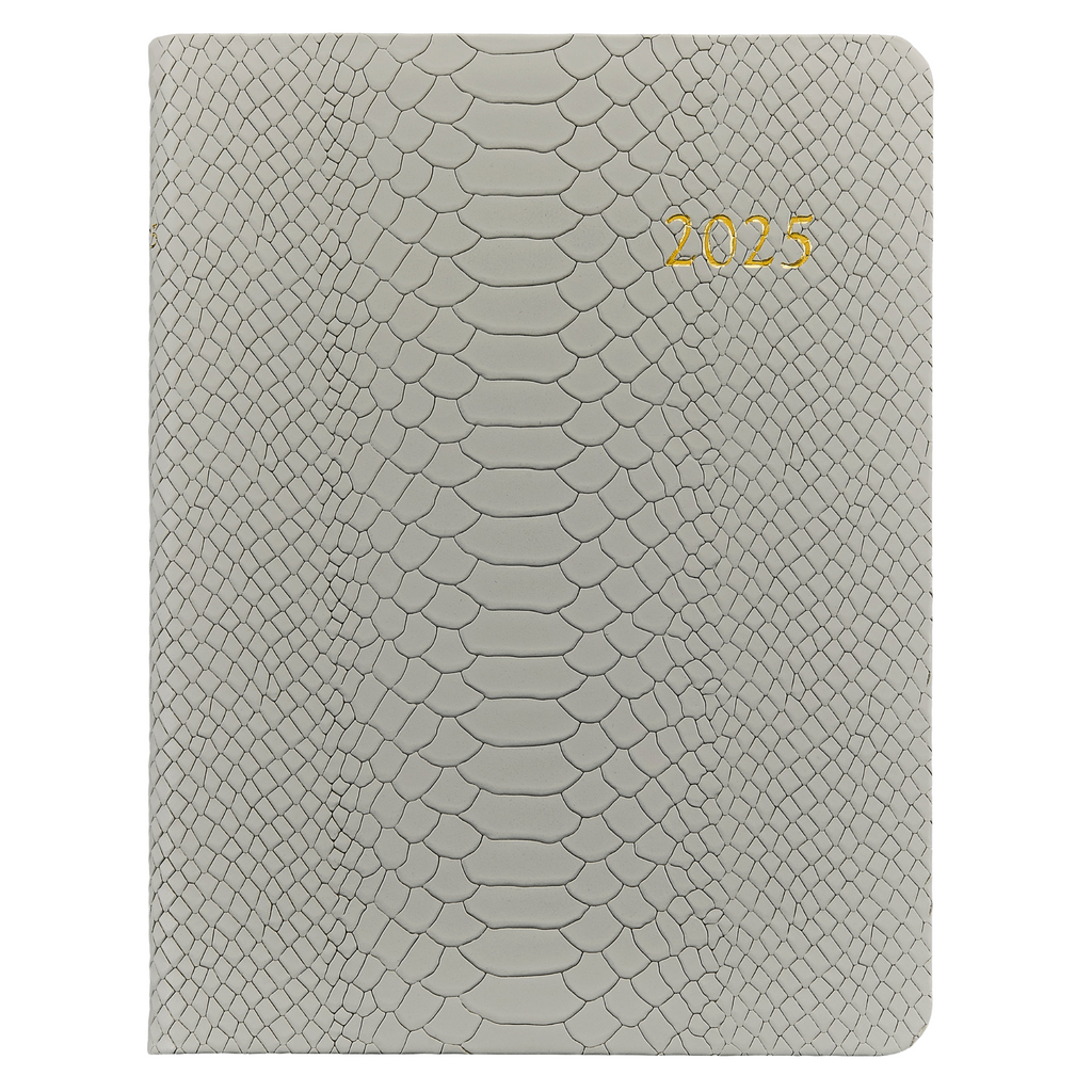 Personalize Embossed Python Leather 2025 Desk Diary - The Well Appointed House