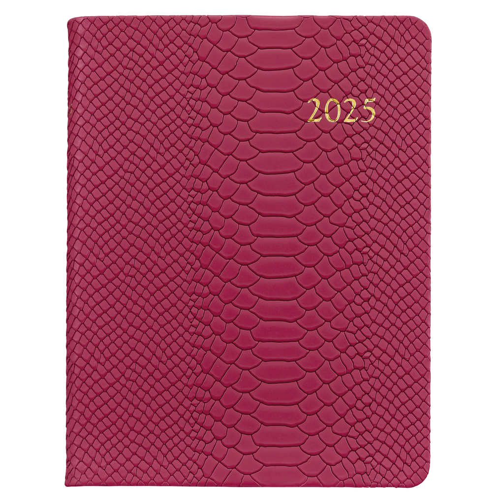 Personalize Embossed Python Leather 2025 Desk Diary - The Well Appointed House