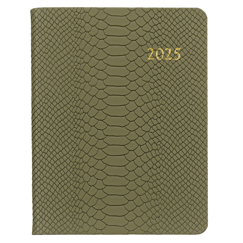 Personalize Embossed Python Leather 2025 Desk Diary - The Well Appointed House