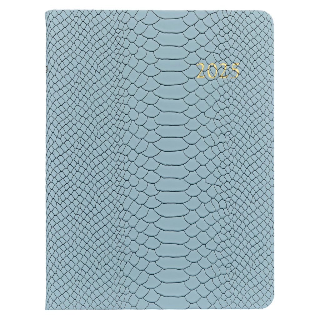 Personalize Embossed Python Leather 2025 Desk Diary - The Well Appointed House