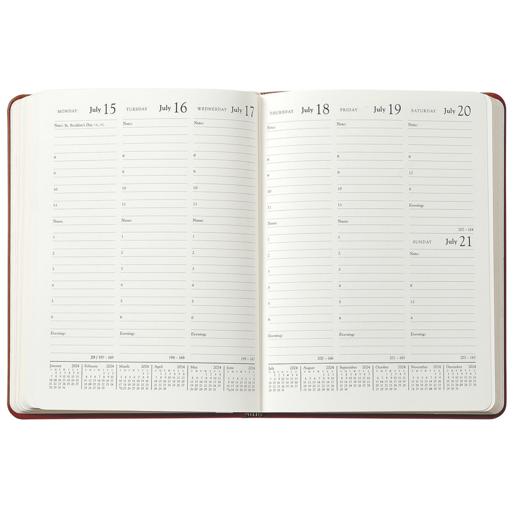 Personalize Embossed Python Leather 2025 Desk Diary - The Well Appointed House