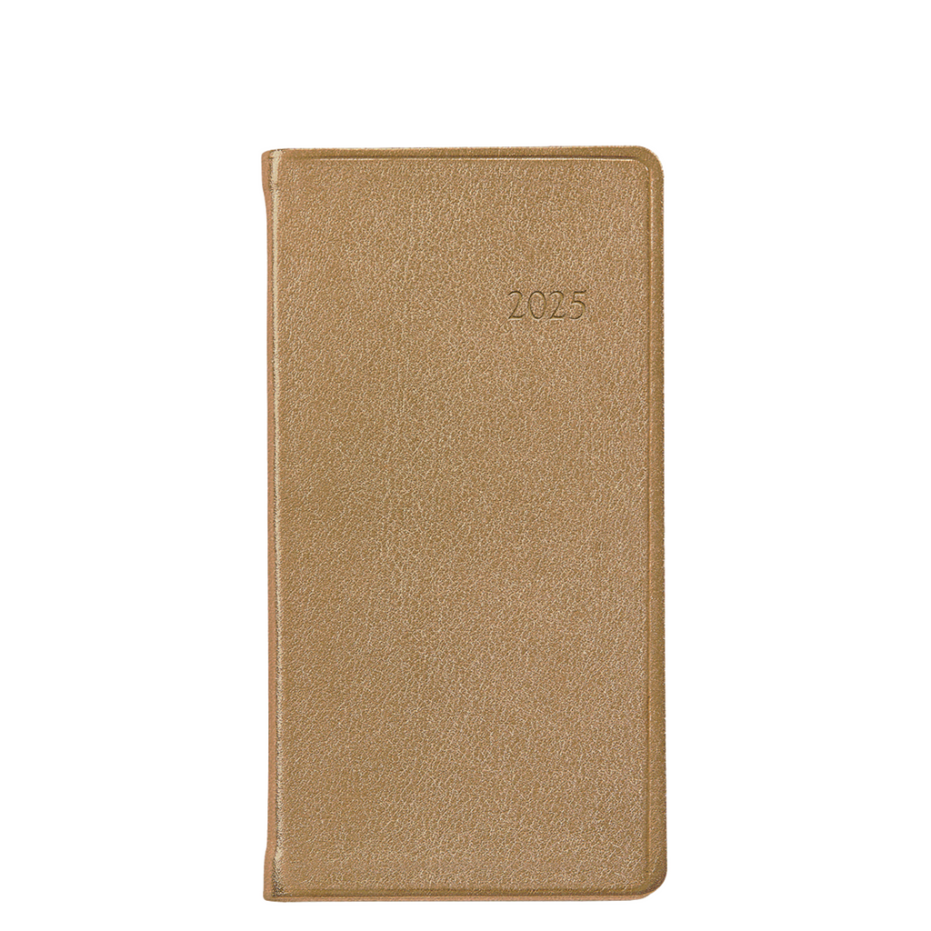 Personalize Goatskin Leather 2025 6" Pocket Datebook - the well appointed house