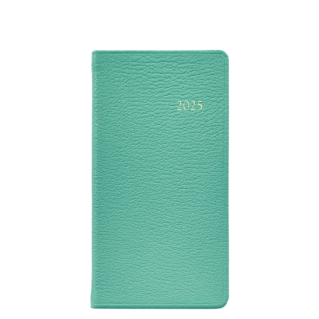 Personalize Goatskin Leather 2025 6" Pocket Datebook - the well appointed house